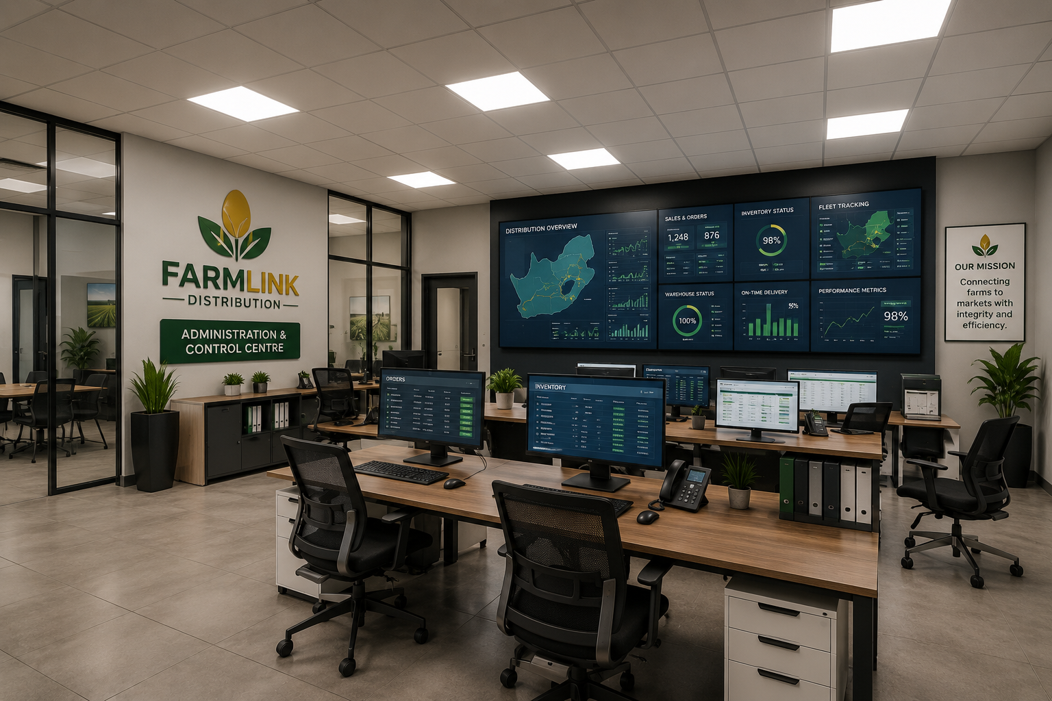 FarmLink administration and control centre